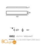 Настенно-потолочный светильник Linea Light AL-Book 6952 - Схема