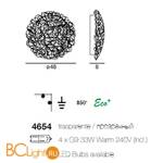 Настенно-потолочный светильник Linea Light Classic collection 4654 - Схема