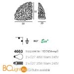 Настенно-потолочный светильник Linea Light Classic collection 4663 - Схема