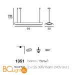 Подвесной светильник Linea Light Athena 1351 - Схема
