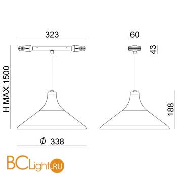 Светильник для струнной системы Linea Light Bell 8736 - Схема