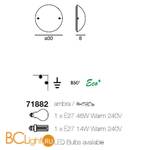 Настенно-потолочный светильник Linea Light Bijoux 71882 - Схема