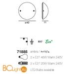 Настенно-потолочный светильник Linea Light Bijoux 71885 - Схема