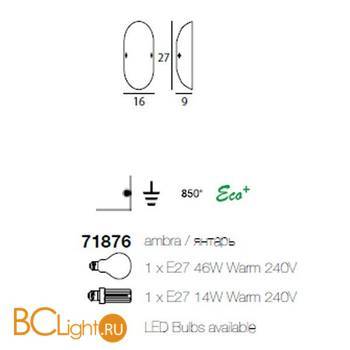 Настенный светильник Linea Light Bijoux 71876 - Схема
