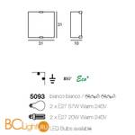 Бра Linea Light Modern collection 5093 - Схема