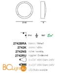 Настенно-потолочный светильник Linea Light Boat 2742NS - Схема