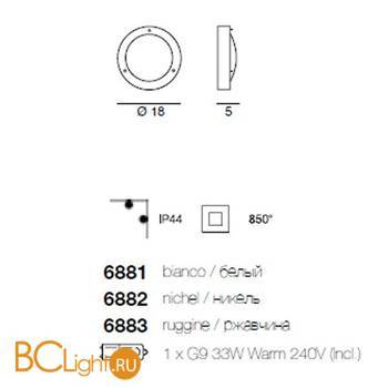 Настенно-потолочный светильник Linea Light Boat 6883 - Схема