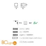 Настенный светильник Linea Light Boll 5008 - Схема