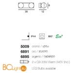 Настенный светильник Linea Light Boll 6891 - Схема