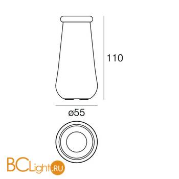 Садово-парковый фонарь Linea Light Boteri 15510 - Схема