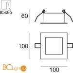 Встраиваемый светильник Linea Light Box 8225N - Схема