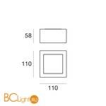 Потолочный светильник Linea Light Box 8228N - Схема