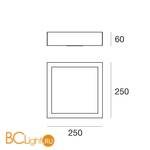 Потолочный светильник Linea Light Box 8230N - Схема