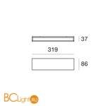 Настенный светильник Linea Light Box 8772N - Схема