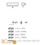 Настенный светильник Linea Light Box 6727 - Схема