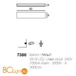 Настенный светильник Linea Light Box 7386 - Схема