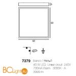 Потолочный светильник Linea Light Box 7379 - Схема