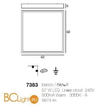 Потолочный светильник Linea Light Box 7383 - Схема