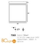 Потолочный светильник Linea Light Box 7383 - Схема