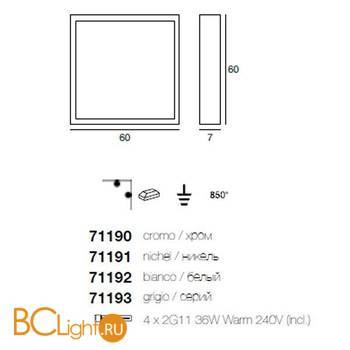 Настенно-потолочный светильник Linea Light Box 71191 - Схема