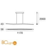 Подвесной светильник Linea Light Branch 7467 - Схема