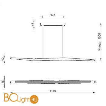 Подвесной светильник Linea Light Branch 7465 - Схема