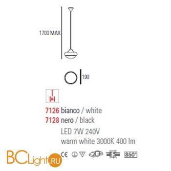 Подвесной светильник Linea Light Buniru 7126 - Схема