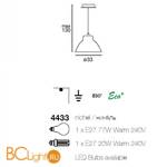 Подвесной светильник Linea Light 4435 - Схема