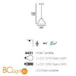 Подвесной светильник Linea Light 4431 - Схема