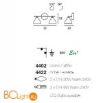 Спот (точечный светильник) Linea Light Spot collection 4402 - Схема