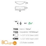 Настенный светильник Linea Light Candy 7058 - Схема