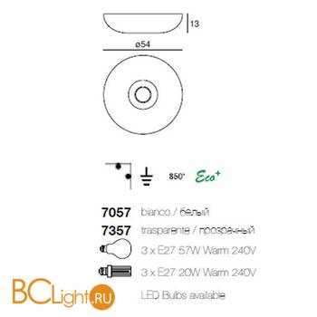 Потолочный светильник Linea Light Candy 7057 - Схема
