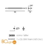 Подсветка для картин Linea Light Circular 3699 - Схема