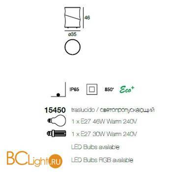Садово-парковый фонарь Linea Light Cloe 15450 - Схема