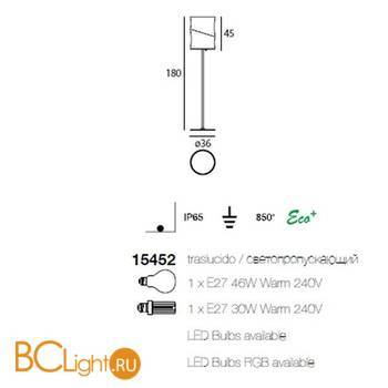 Садово-парковый фонарь Linea Light Cloe 15452 - Схема