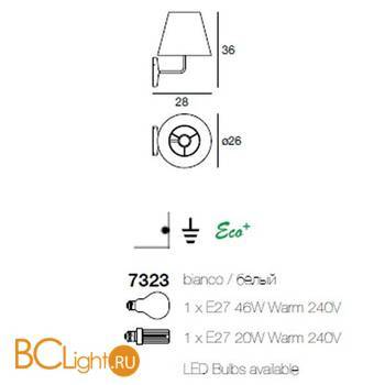 Бра Linea Light Cotonette 7323 - Схема