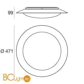 Потолочный светильник Linea Light Crew 8282 - Схема