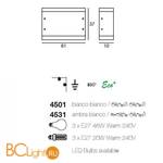 Настенно-потолочный светильник Linea Light Classic collection 4501 - Схема