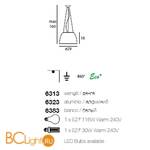 Подвесной светильник Linea Light Modern collection 6313 - Схема