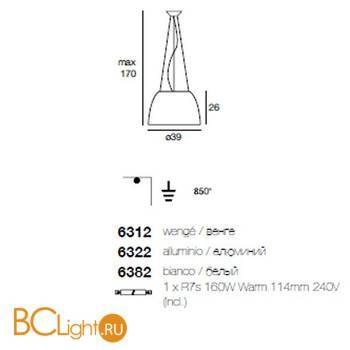 Подвесной светильник Linea Light Modern collection 6312 - Схема