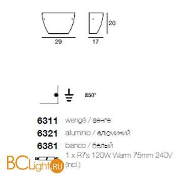 Бра Linea Light Class Modern collection 6321 - Схема