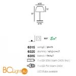 Настольная лампа Linea Light Modern collection 6325 - Схема