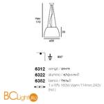 Подвесной светильник Linea Light Cupole 6322 - Схема