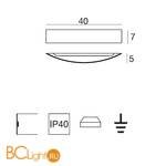 Настенный светильник Linea Light Curve 1140 - Схема
