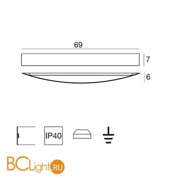 Настенный светильник Linea Light Curve 1147 - Схема
