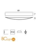 Настенный светильник Linea Light Curve 1147 - Схема