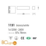 Настенный светильник Linea Light Curve 1131 - Схема