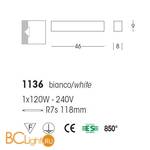 Настенный светильник Linea Light Curve 1136 - Схема
