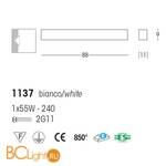 Настенный светильник Linea Light Curve 1137 - Схема