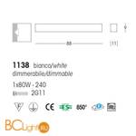 Настенный светильник Linea Light Curve 1138 - Схема